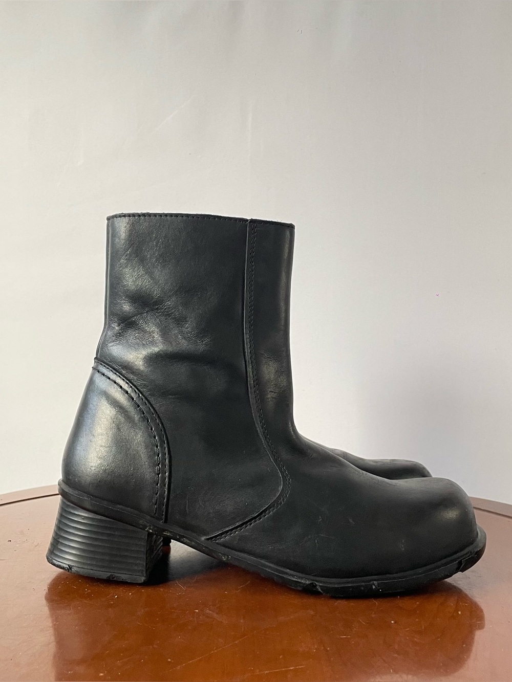 Dakota black leather ankle work boots | US 7
